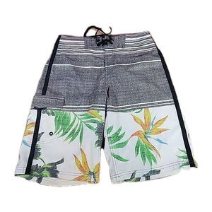 Mossimo‎ Men's Tropical Print Pocket Board Shorts Swim Trunks Size 30